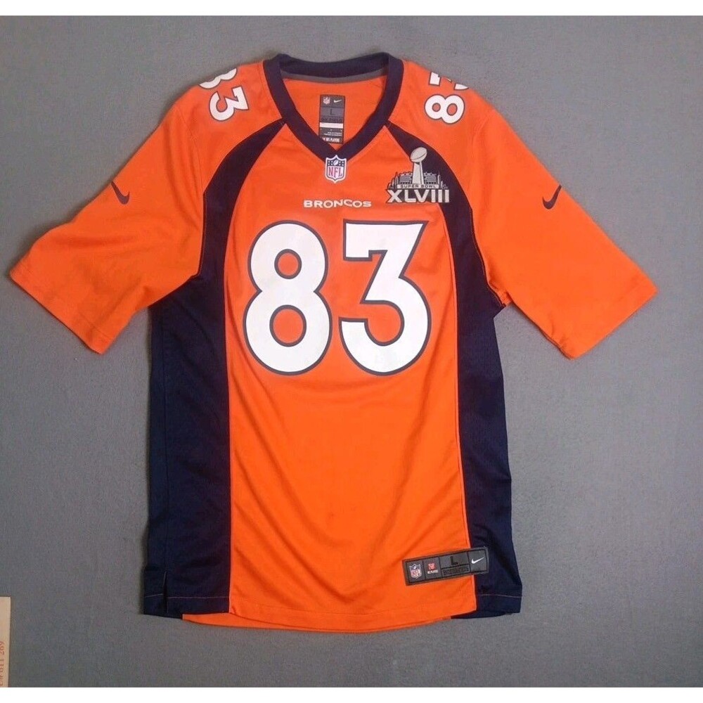 NFL Denver Broncos Wes Welker Jersey Men’s L  Nike On Field 83 Super Bowl XLVIII